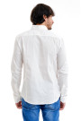 Camisa Social Branca Manga Longa Brasão Branco